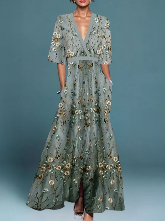 Adele – Elegante vestido largo floral