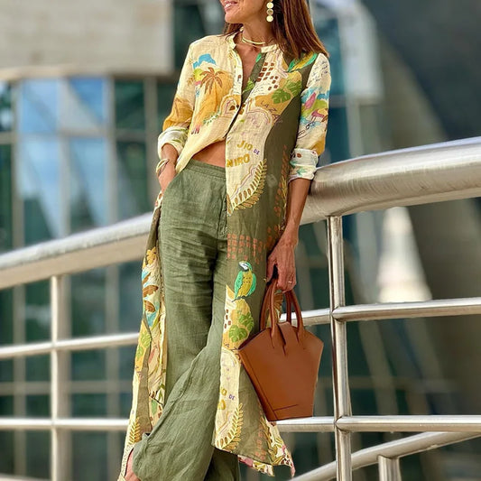 Melina – Elegante conjunto coordinado de lino
