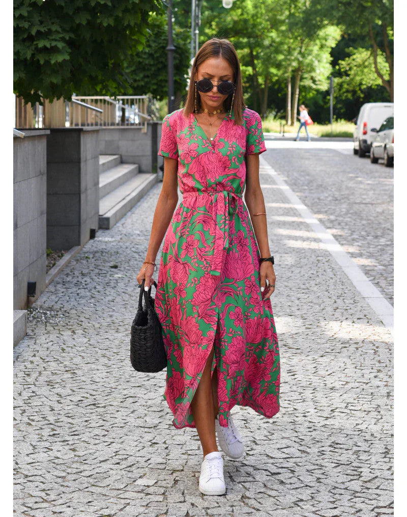 Nagore™ | Vestido acampanado con escote en V