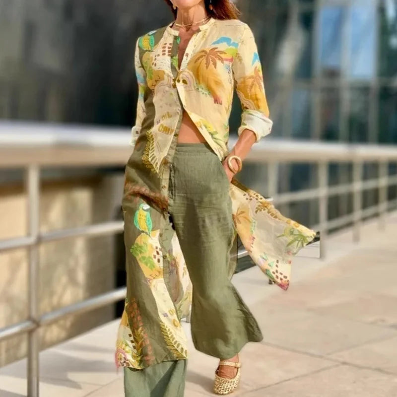Melina – Elegante conjunto coordinado de lino