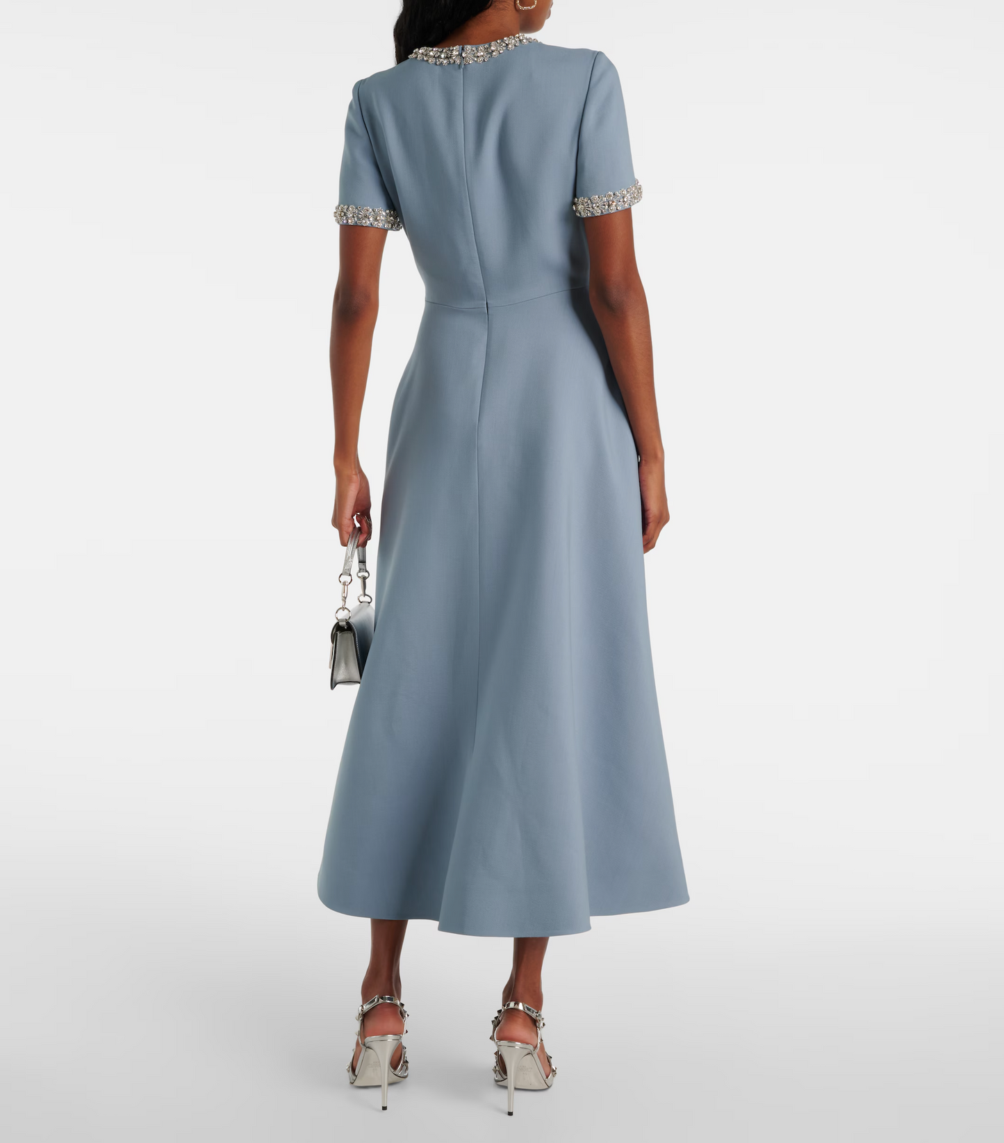 Raffaella™ | Vestido acampanado con lazos y abalorios