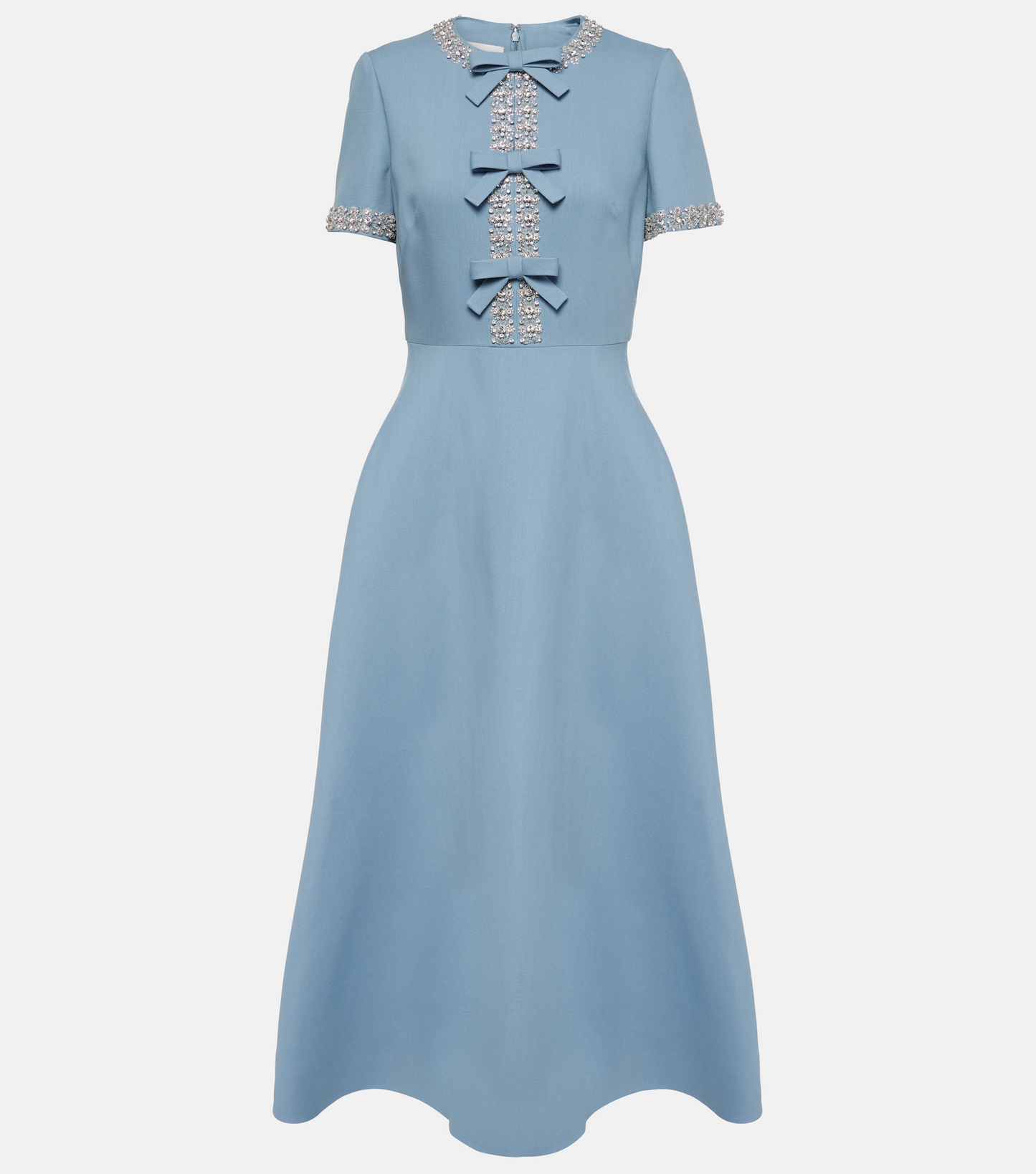 Raffaella™ | Vestido acampanado con lazos y abalorios
