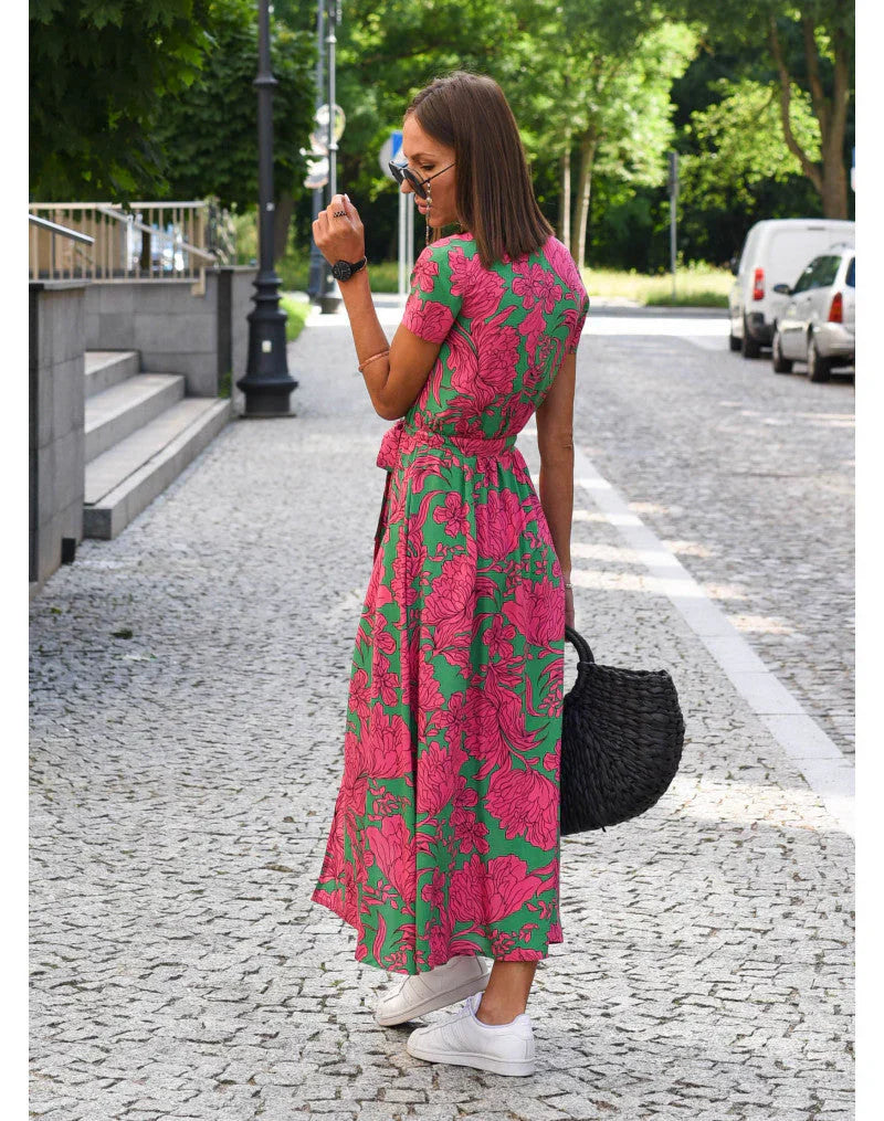 Nagore™ | Vestido acampanado con escote en V