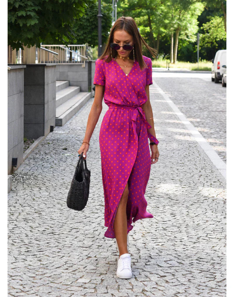 Nagore™ | Vestido acampanado con escote en V