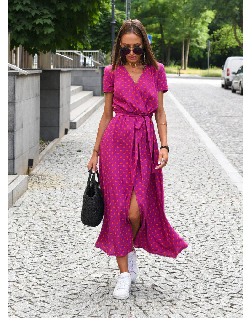 Nagore™ | Vestido acampanado con escote en V
