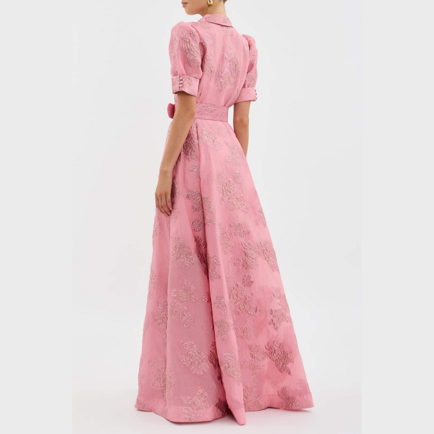 Beatriz™ | Vestido rosa con mangas abullonadas