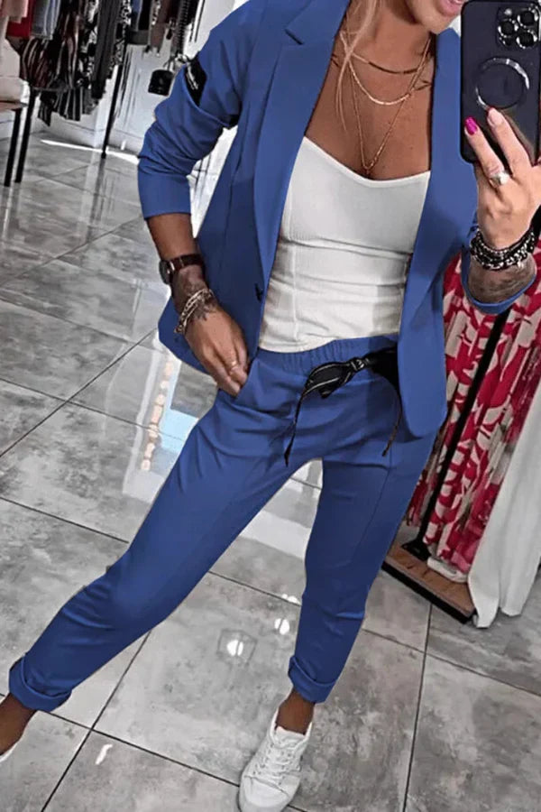 Penélope - Traje a medida con chaqueta suave y pantalones cómodos de jogging