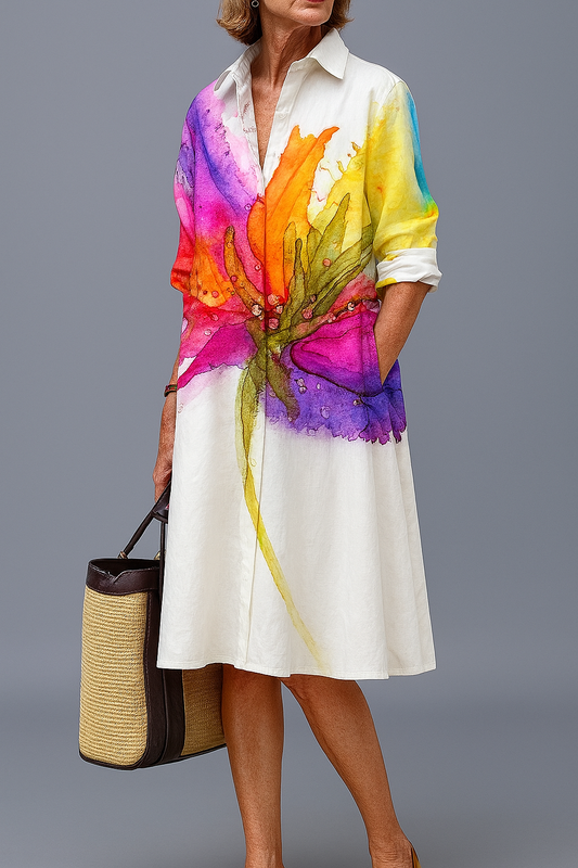 Doris - Vestido midi de lujo para una comodidad veraniega sin esfuerzo