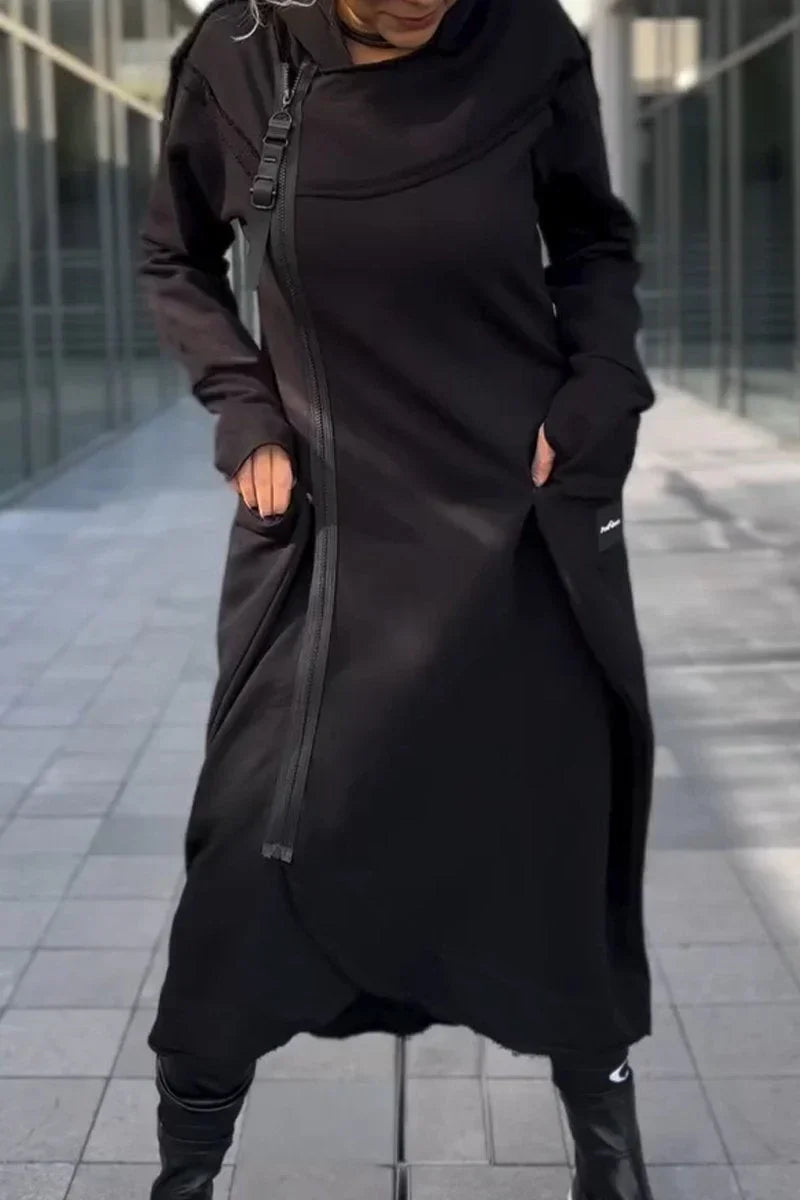 Maia™ | Sudadera larga con cremallera en tejidos ligeros y transpirables