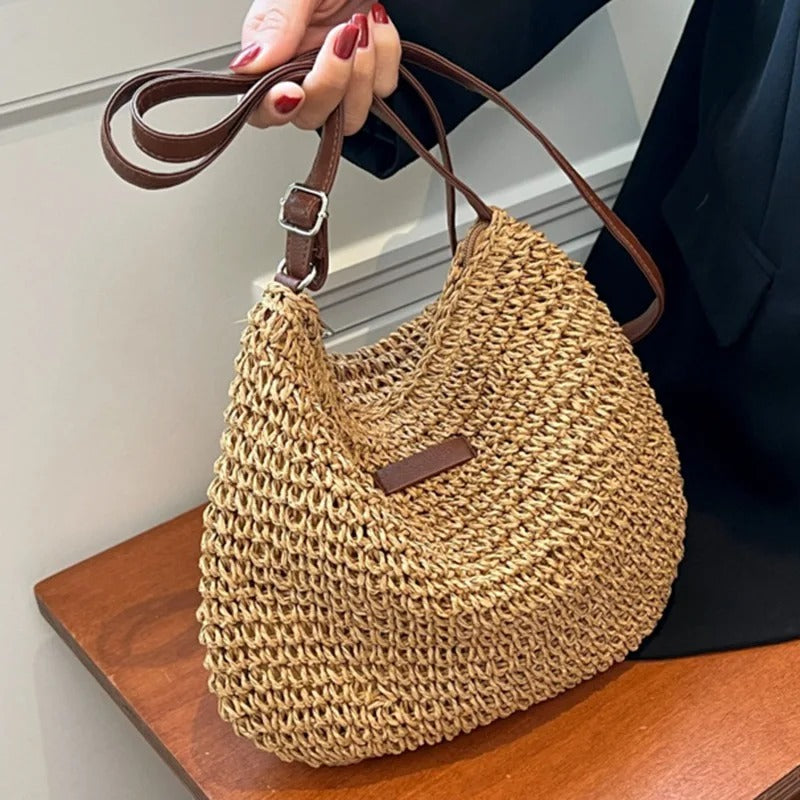Bolso bandolera de paja