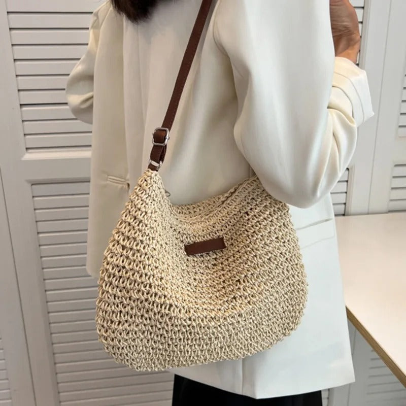 Bolso bandolera de paja