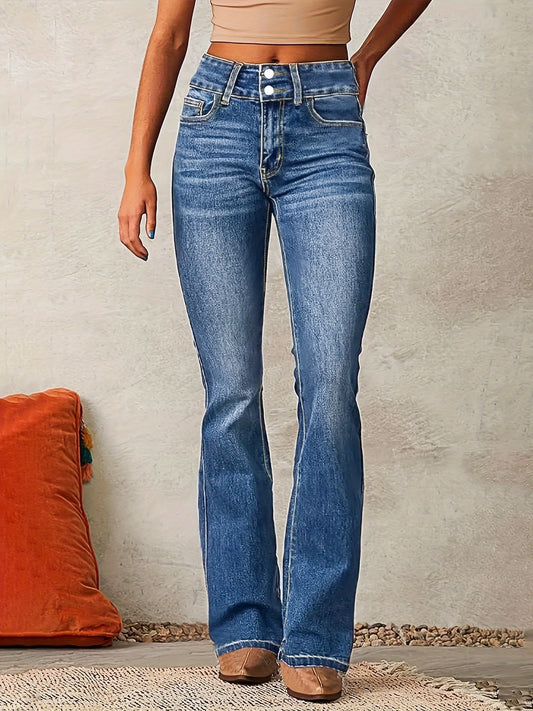 Vanesa – Vaqueros acampanados de talle alto a la última moda