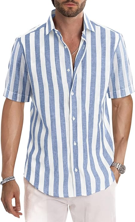 Iván - Camisa casual de verano de manga corta para hombre - Western Style - Regular Fit