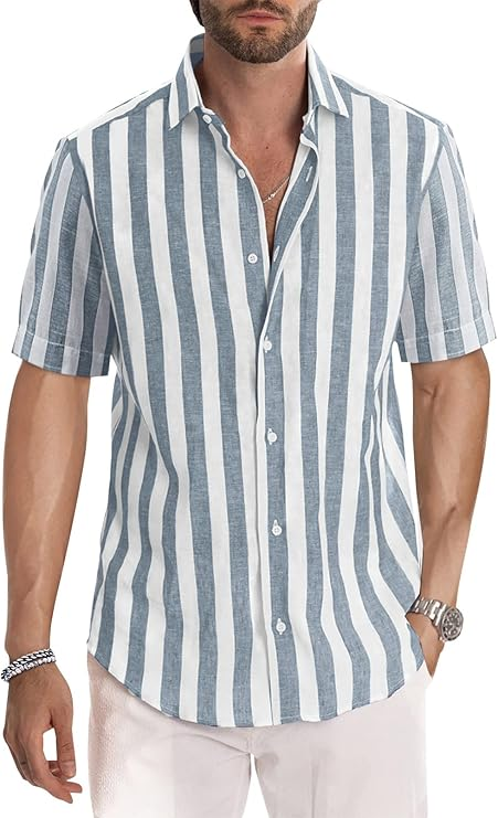 Iván - Camisa casual de verano de manga corta para hombre - Western Style - Regular Fit