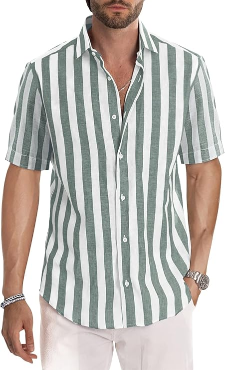 Iván - Camisa casual de verano de manga corta para hombre - Western Style - Regular Fit