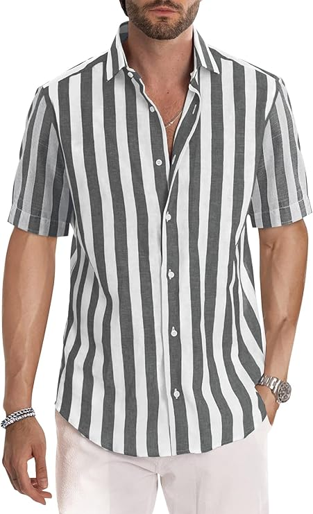 Iván - Camisa casual de verano de manga corta para hombre - Western Style - Regular Fit