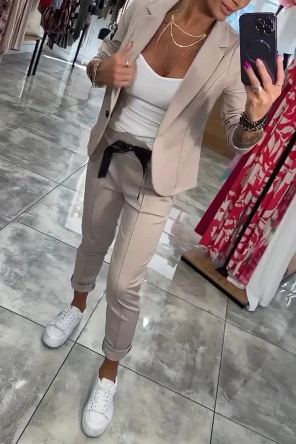 Penélope - Traje a medida con chaqueta suave y pantalones cómodos de jogging