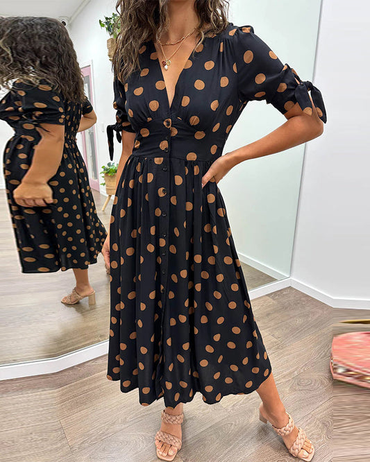 Monica™ | Vestido elegante con lunares