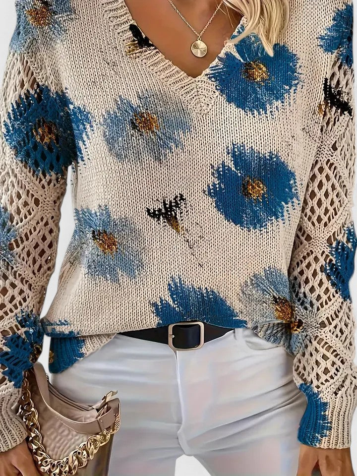 Aura | Elegante jersey con estampado floral