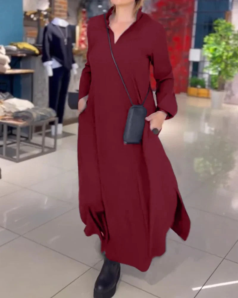 Palmira™ | Vestido largo amplio con aberturas laterales