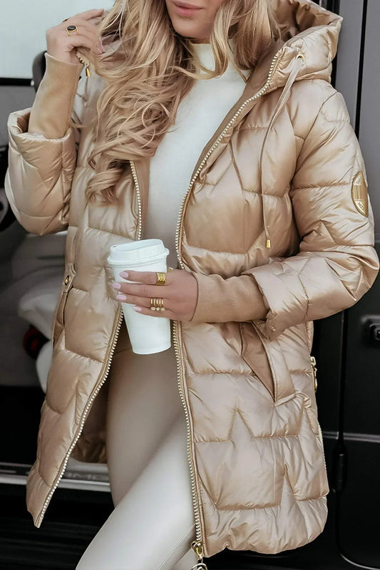Naima - Elegante abrigo de invierno con capucha y acolchado