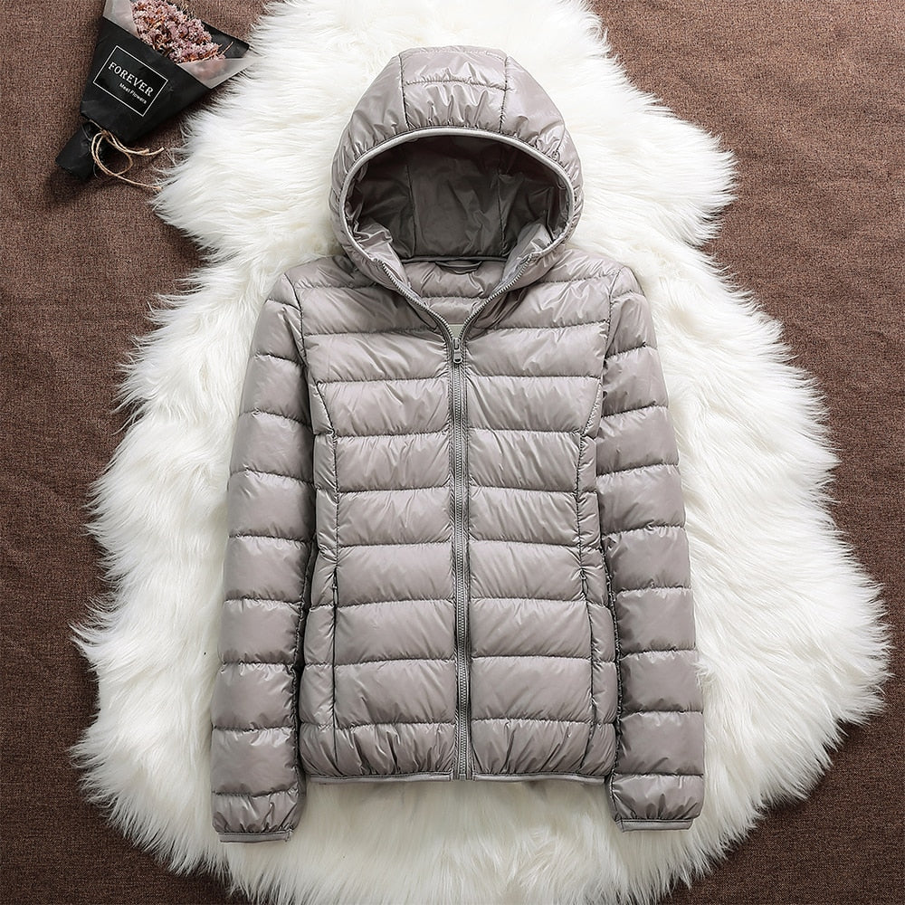 Dafne™ – Nueva chaqueta impermeable con relleno de plumón de pato blanco.