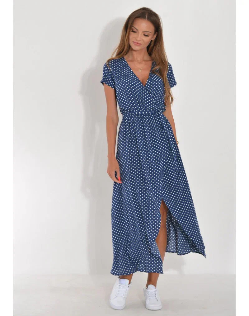 Nagore™ | Vestido acampanado con escote en V