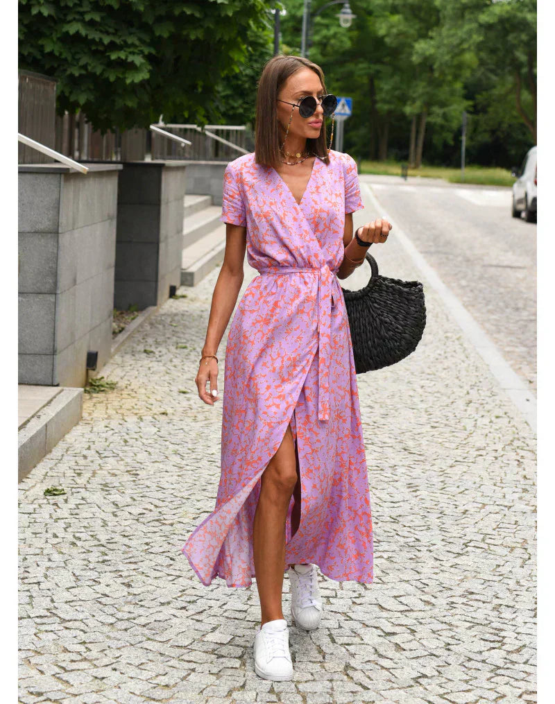 Nagore™ | Vestido acampanado con escote en V