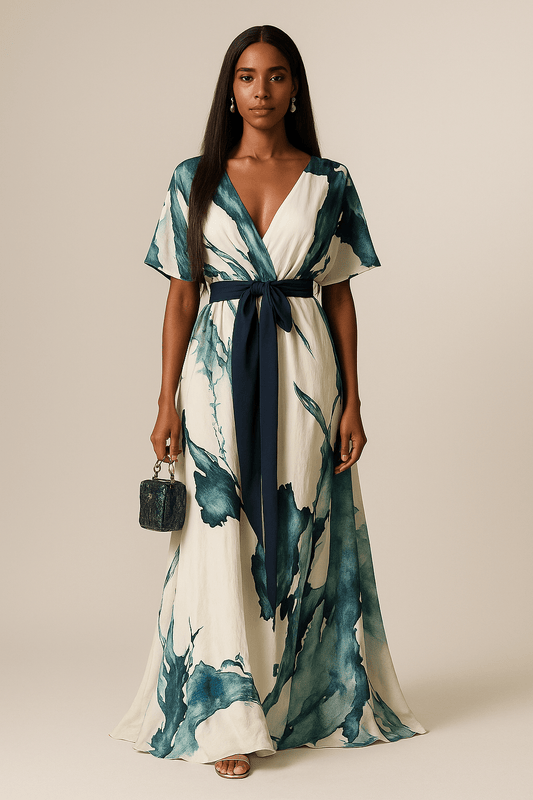 Alana™ | Vestido largo con estampado acuarela