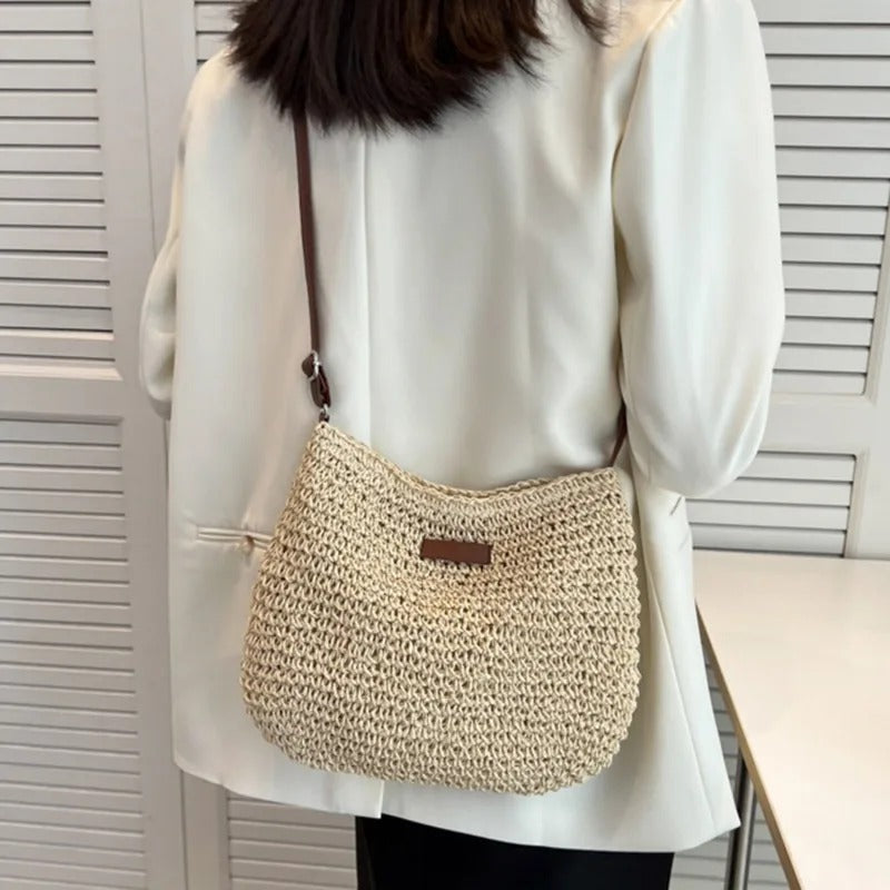 Bolso bandolera de paja