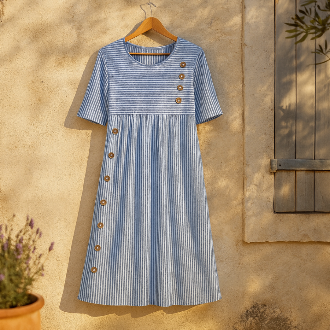 Linda | Vestido midi a rayas