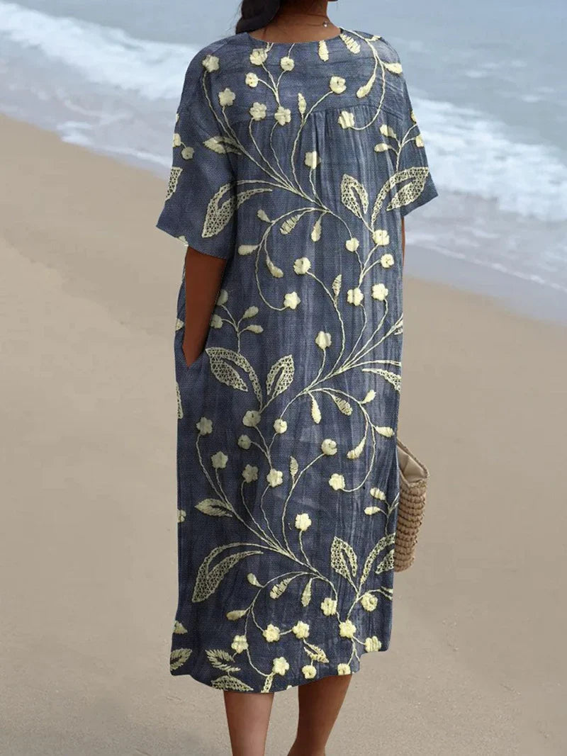Estrella | Vestido floral bordado