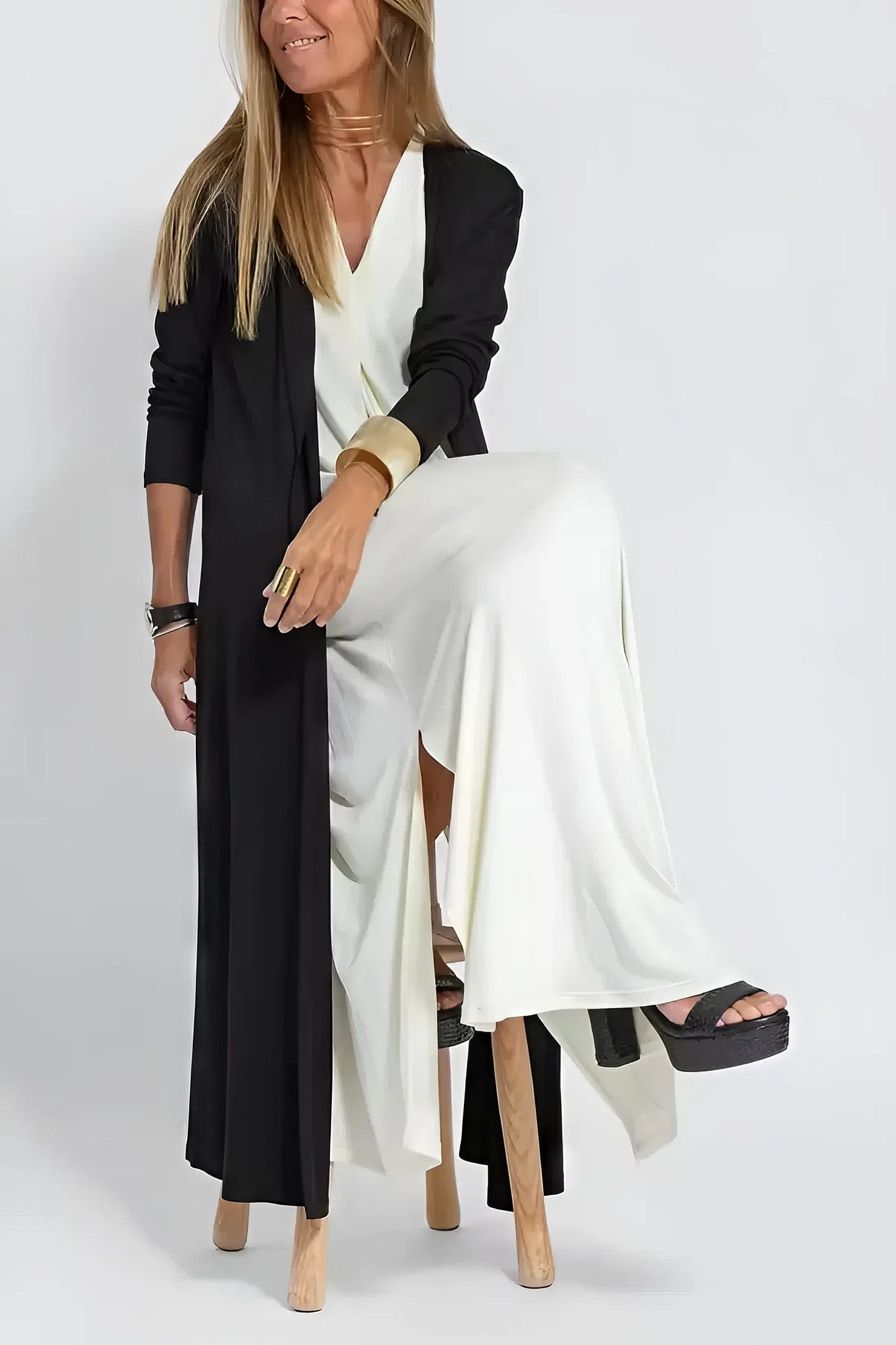 Elisenda | Elegante vestido largo con cárdigan a juego