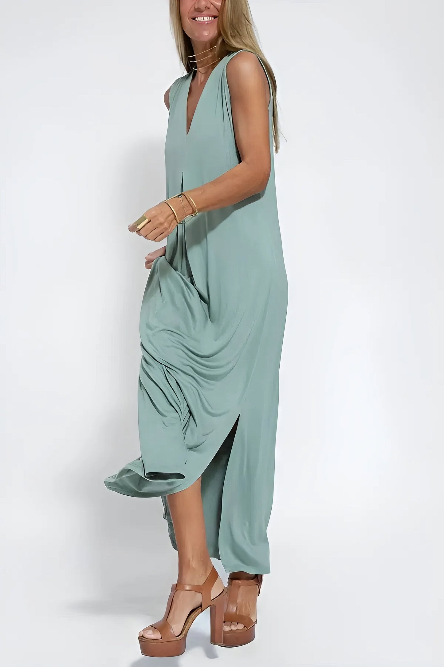 Elisenda | Elegante vestido largo con cárdigan a juego