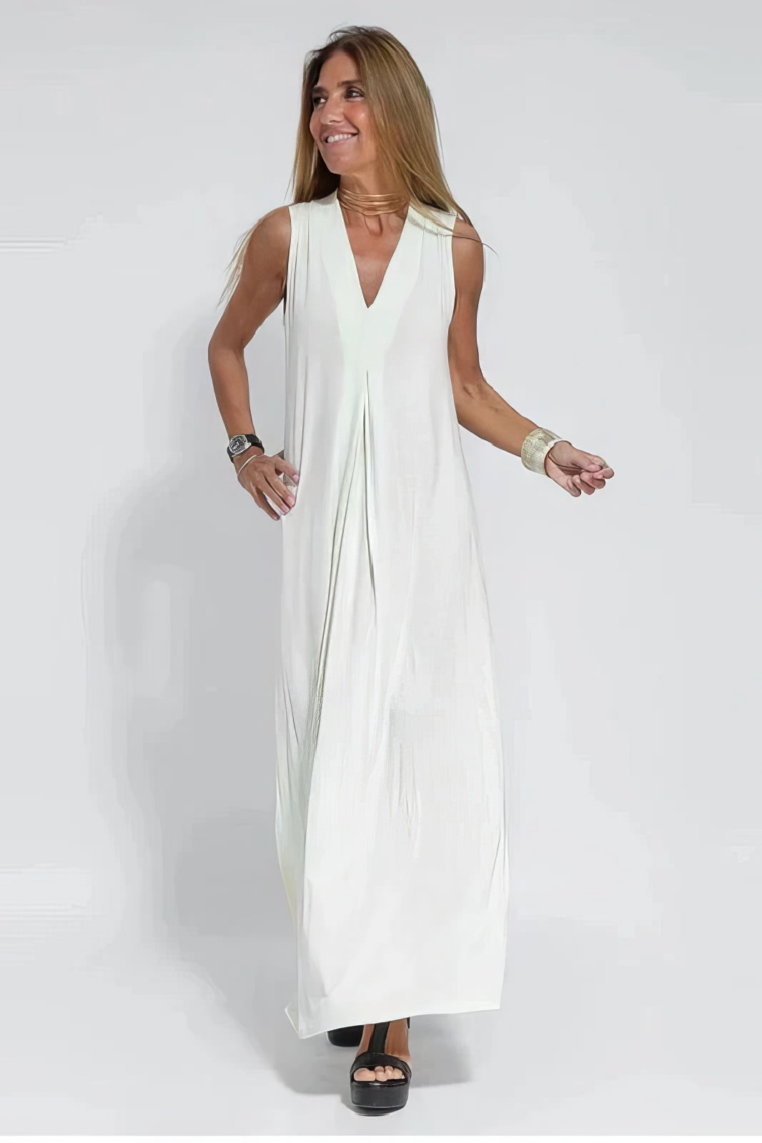 Elisenda | Elegante vestido largo con cárdigan a juego